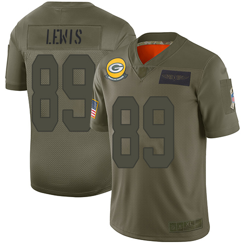 Green Bay Packers Limited Camo Men #89 Lewis Marcedes Jersey Nike NFL 2019 Salute to Service->nfl t-shirts->Sports Accessory
